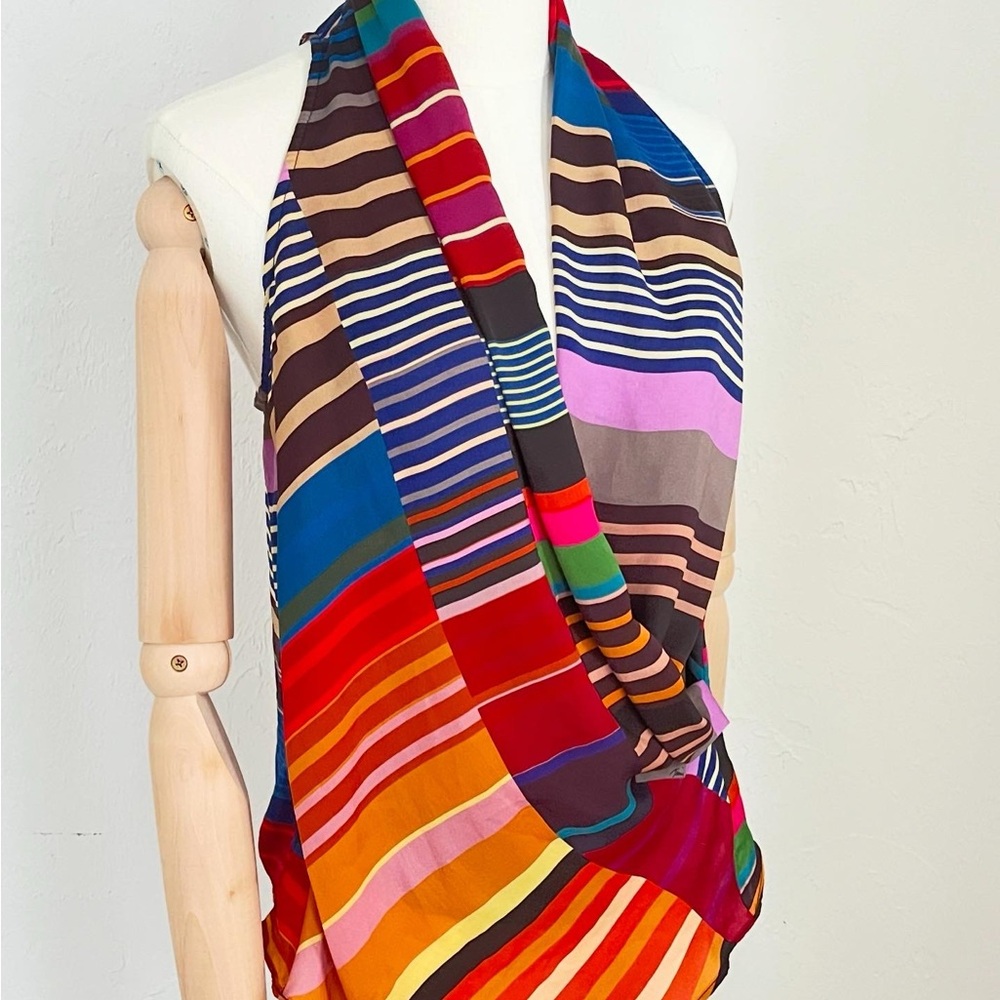 Trina Turk Colorful Striped Halter Top